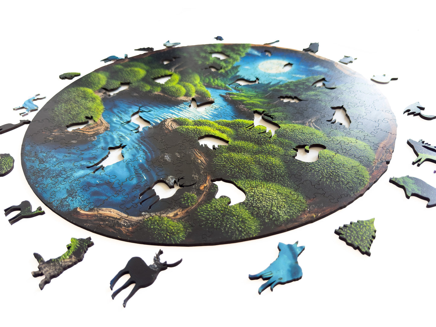 Wooden Puzzle - Moon time