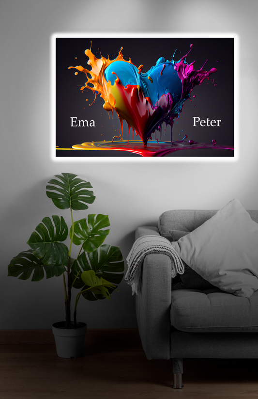 Luminous poster Lovers