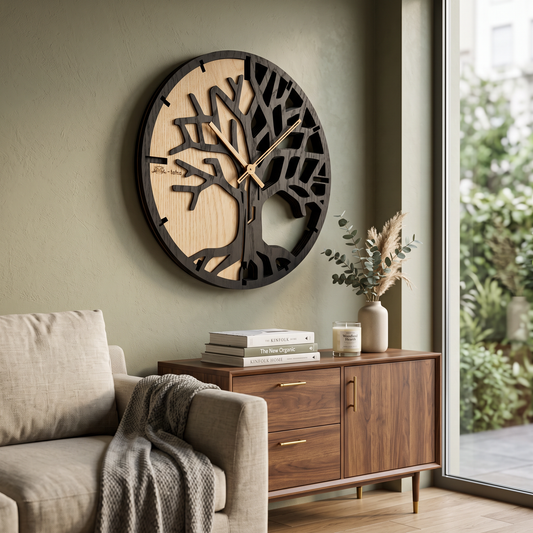 Tree of Life – 3D Oak Wood Wall Clock