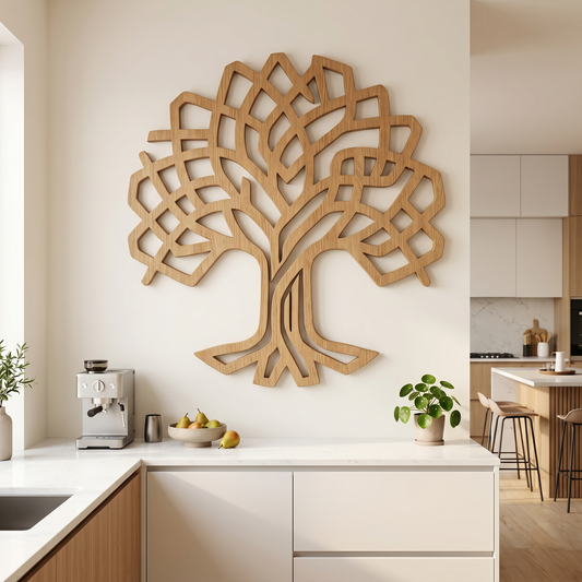 Tree of Life Moderna Brown oak wall decor