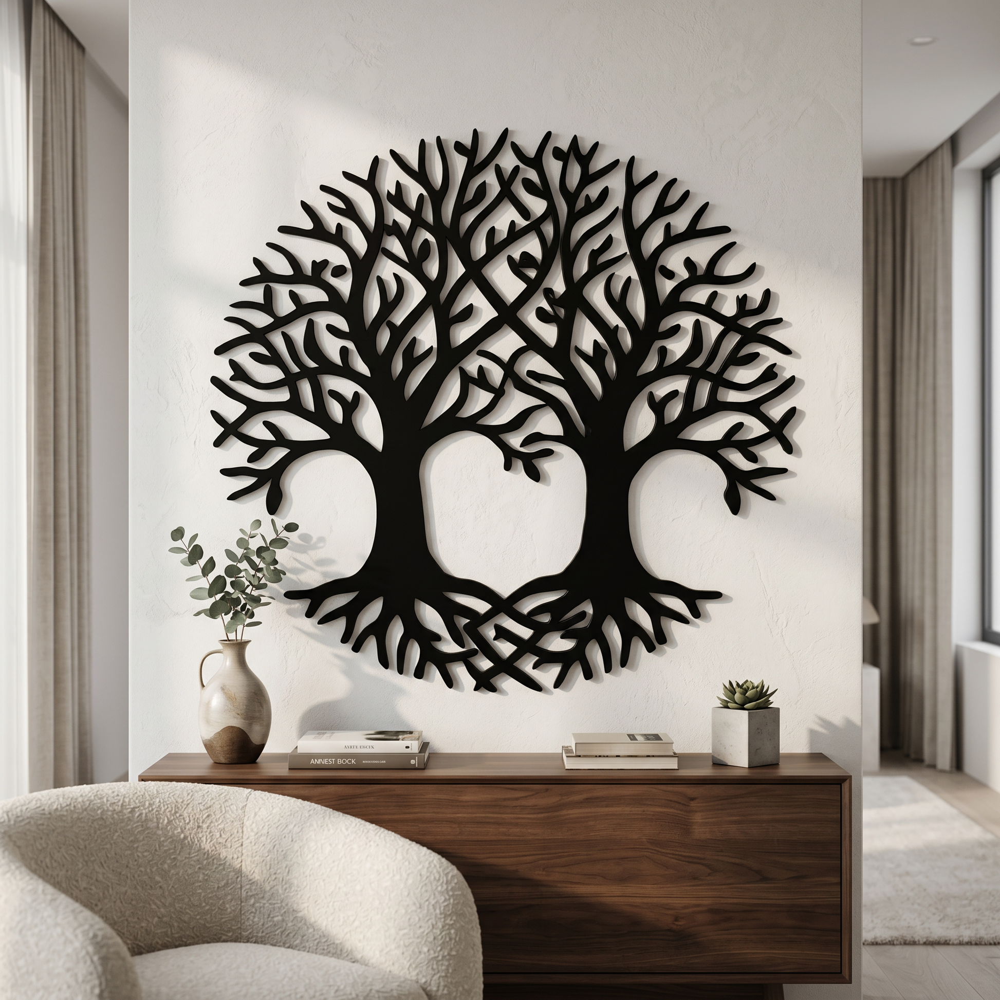 Two oaks oak wall decor