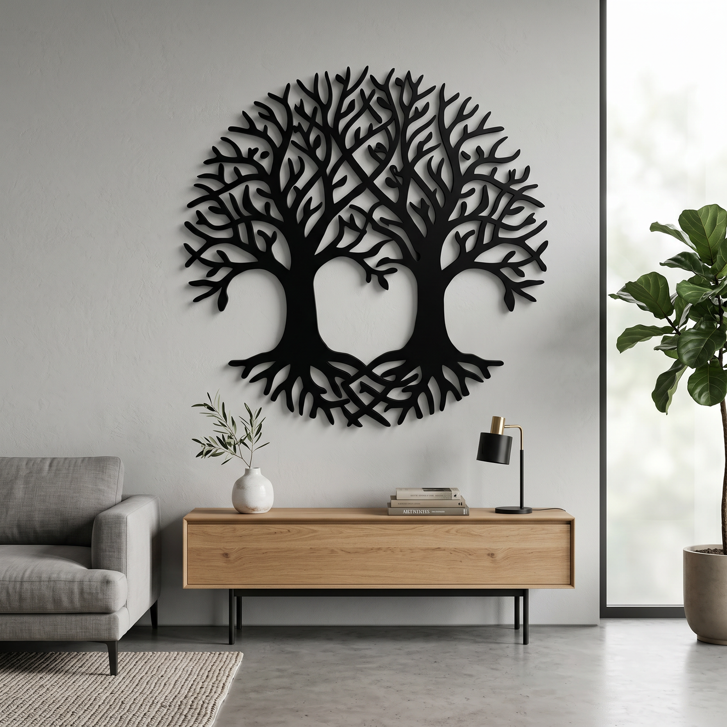 Two Oaks – Real Nature Oak Wood Wall Decor (T-Tatra)