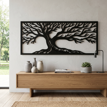 Tree of Forest Mero – Real Nature Oak Wood Wall Decor