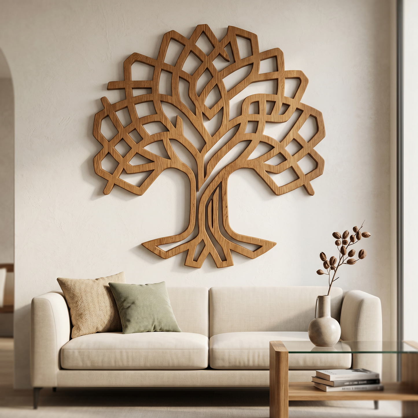 Tree of Life Moderna Brown – Real Nature Oak Wood Wall Decor (T-Tatra)