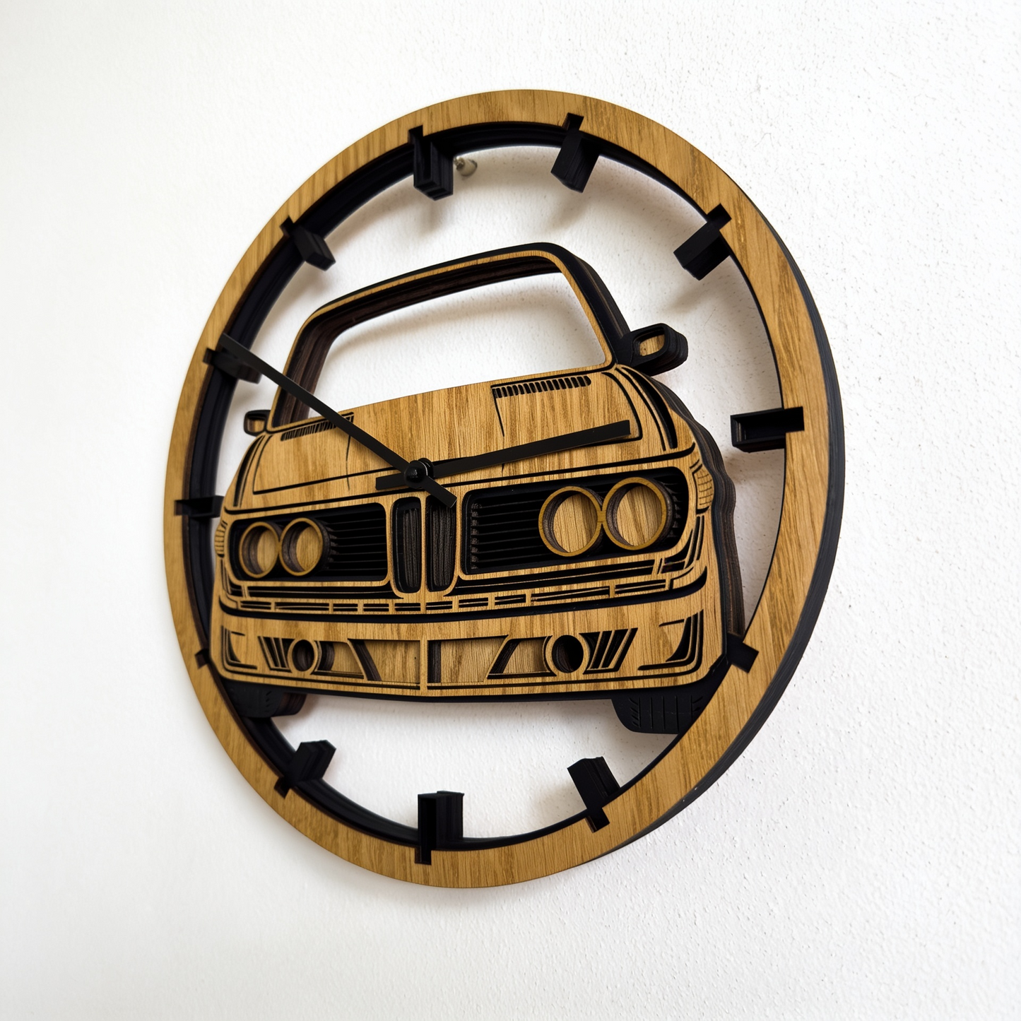 Bavaria Coupé – 3D Oak Wood Wall Clock (T-Tatra)