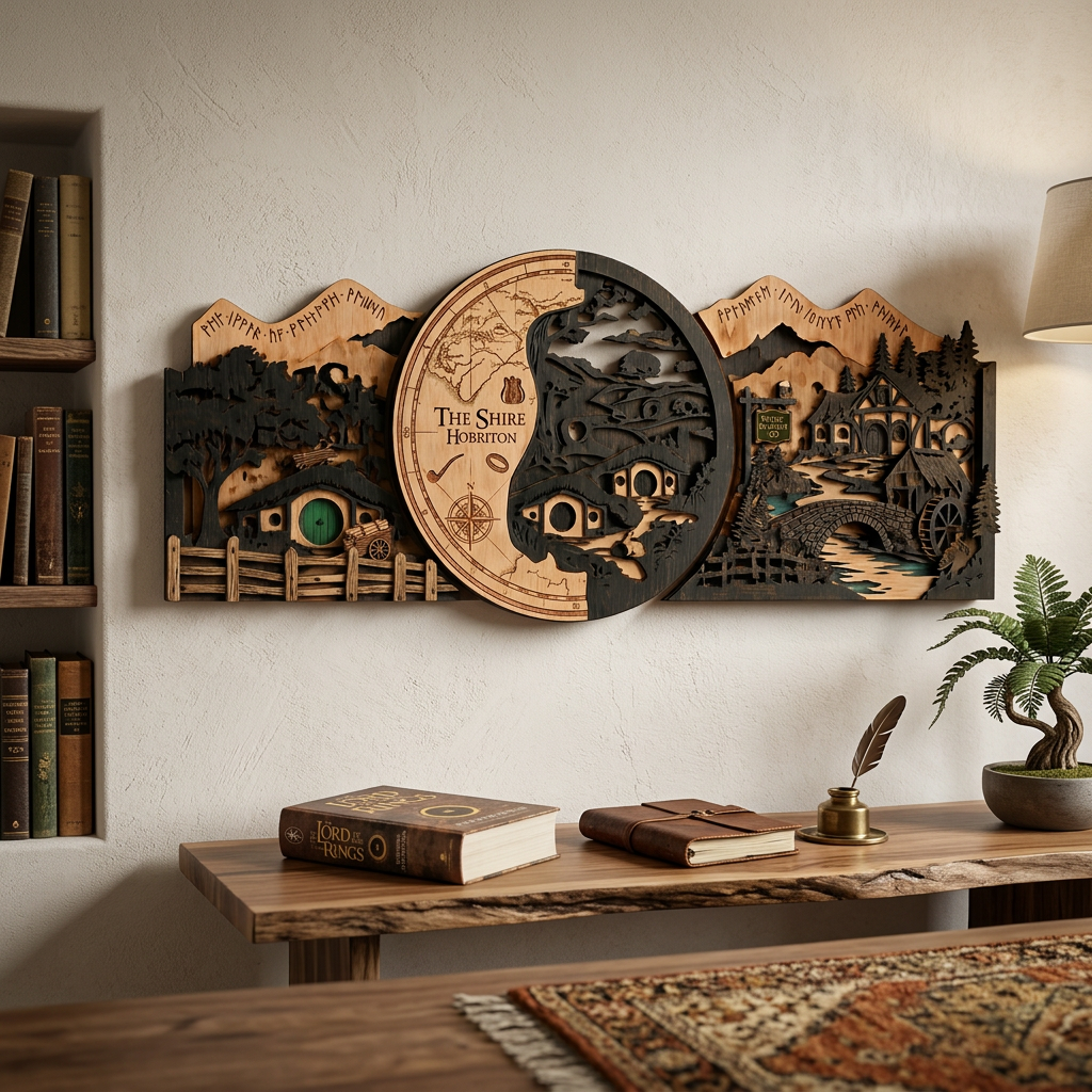Fairytale hillside oak panel