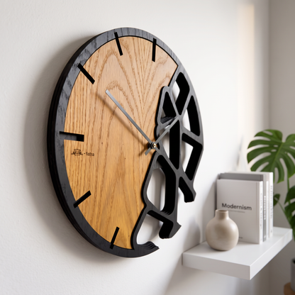 Terra – 3D Oak Wood Wall Clock