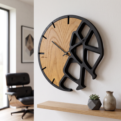 Terra – 3D Oak Wood Wall Clock