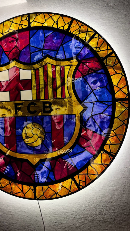 Luminous poster - FC Barcelona - Glass
