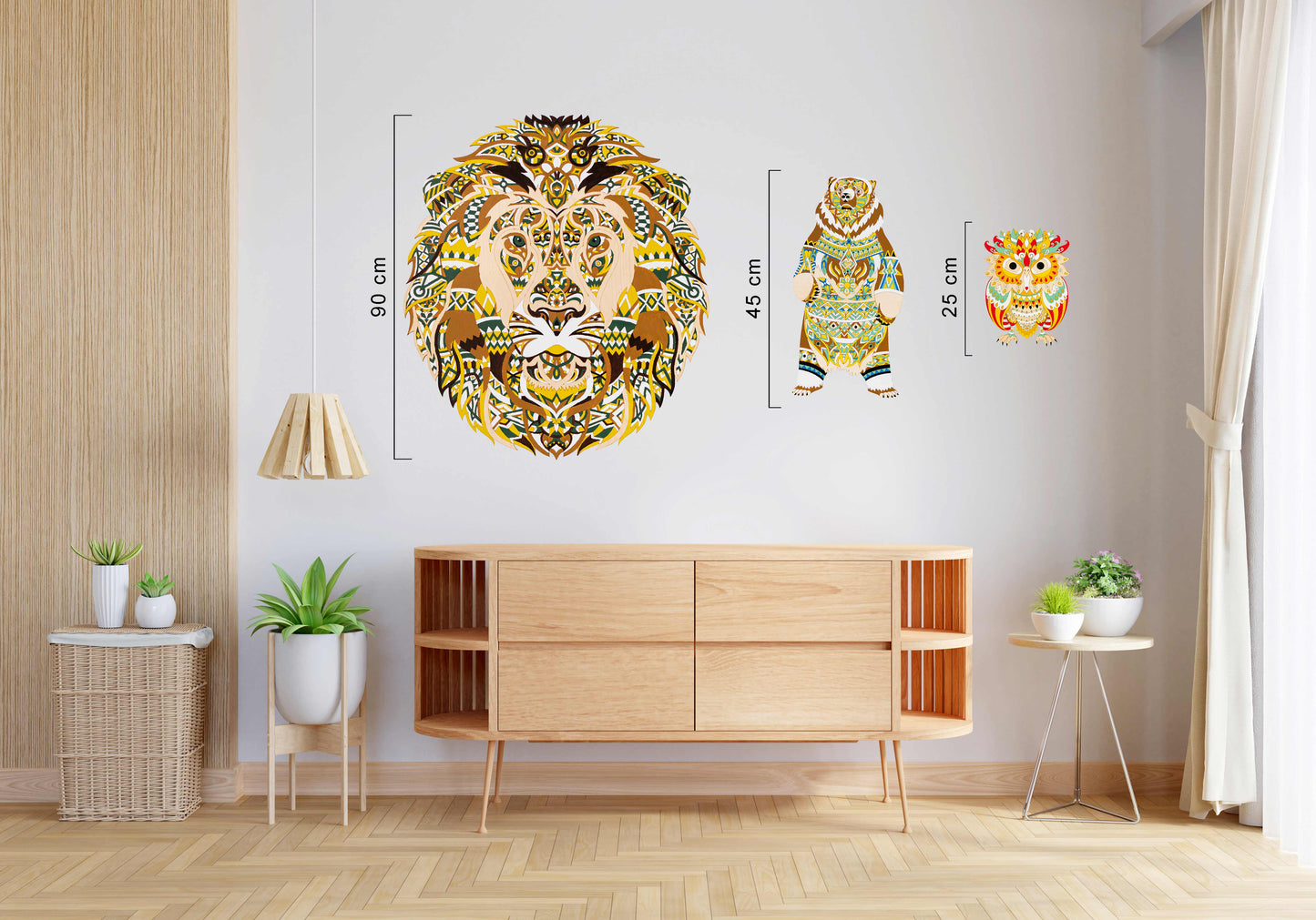 Mystique Lion - Wooden coloring image - wall decoration